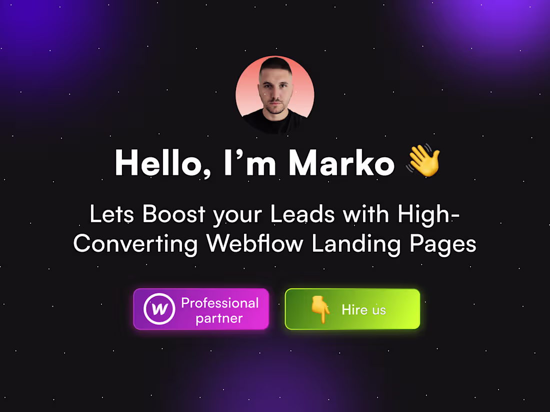 Cover image for Boost Leads with High-Converting Webflow Landing Page