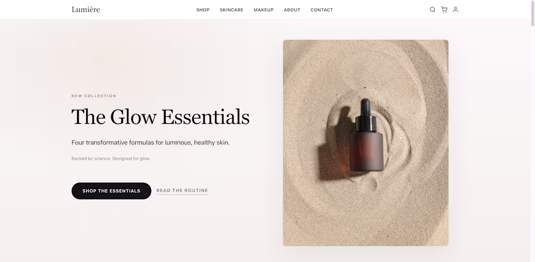 Cover image for Luxury Makeup Brand Shopify Storefront Design