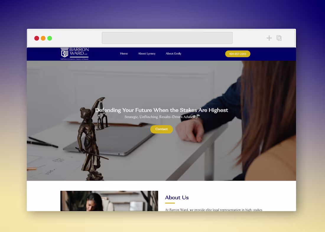 Cover image for Barron Ward LLC Website Design and Development