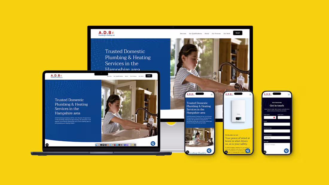 Cover image for A B2C brand refresh and new website for ADB Plumbing