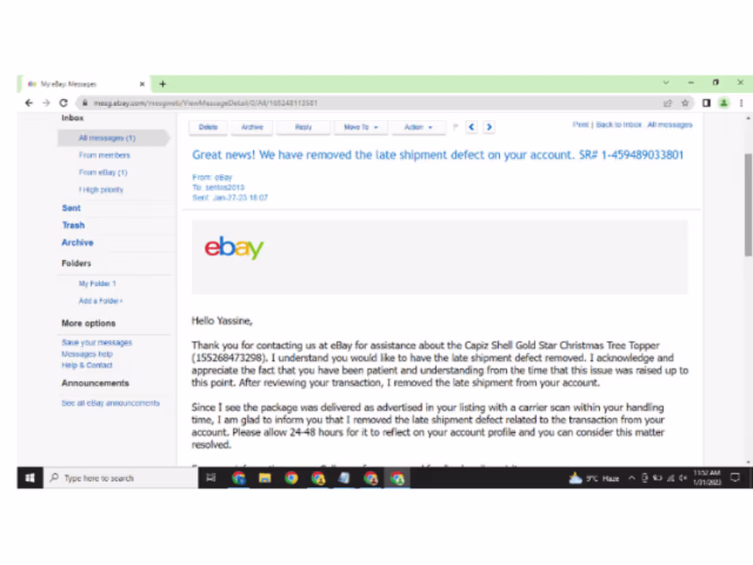 Cover image for eBay Late delivery and transaction defects