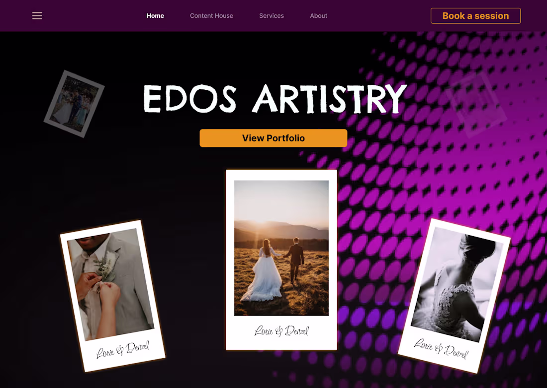 Cover image for  Edos Artistry Landing Page;