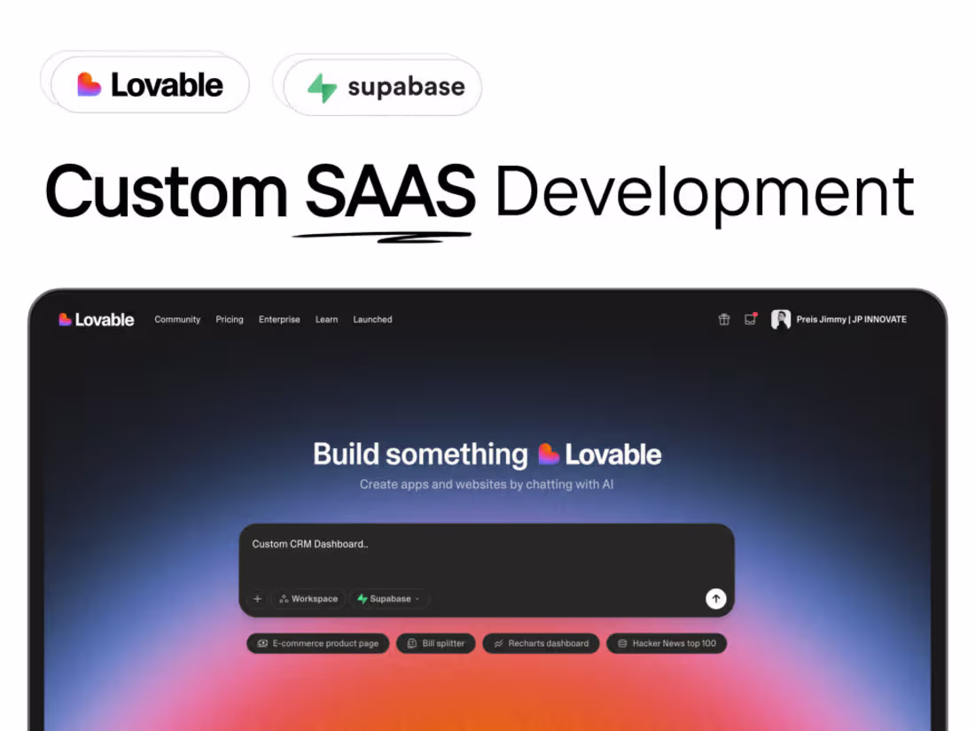 Cover image for Custom SaaS MVP Development with Lovable.dev & Supabase