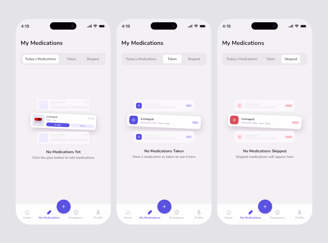 Cover image for Empty state for a medication reminder application I'm workin...