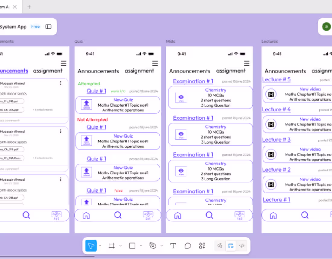 Cover image for Learning Management System Mobile App Design Rehearsal