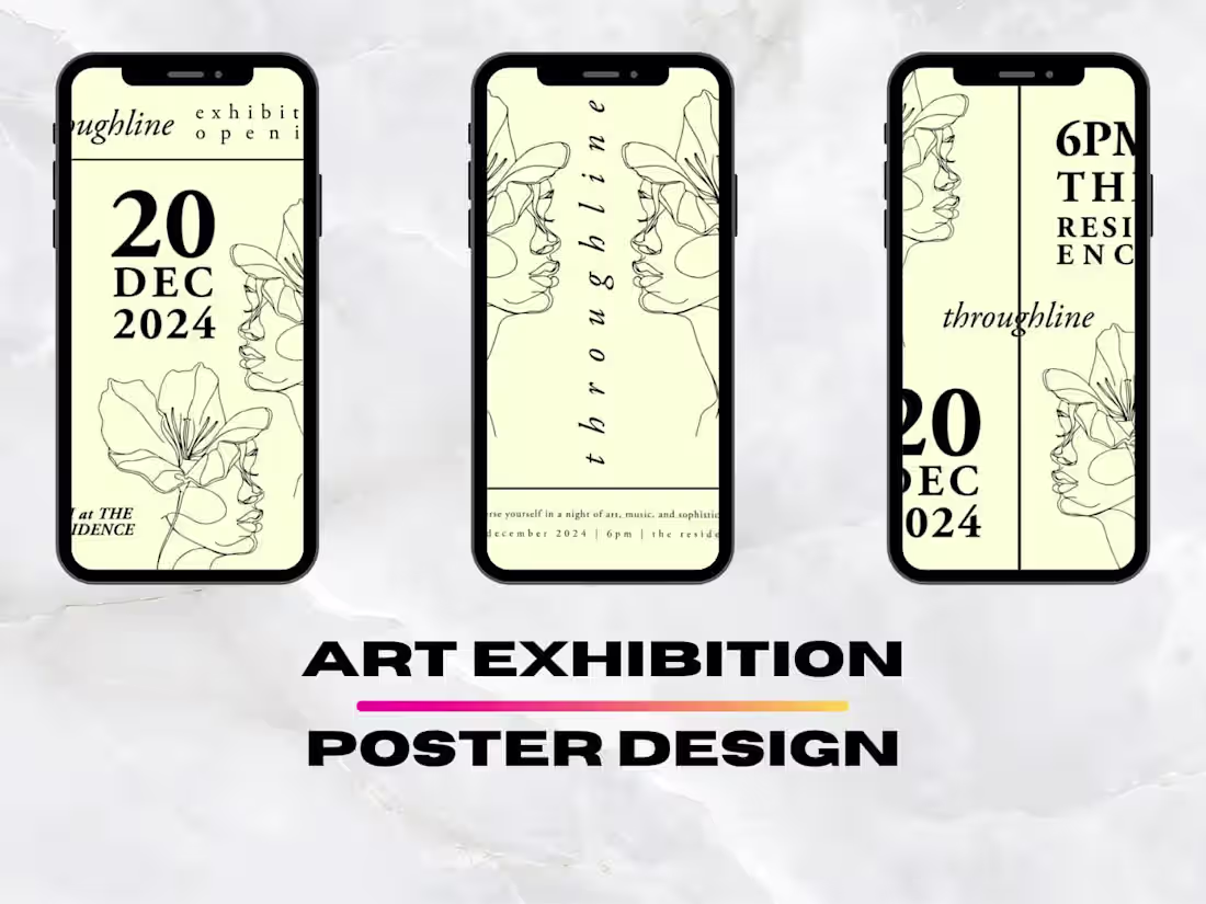 Cover image for Throughline Art Exhibition Opening Posters