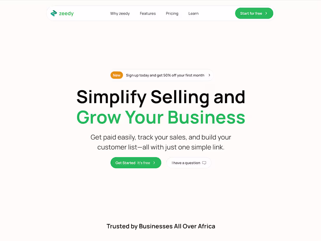 Cover image for Zeedy Store Landing Page