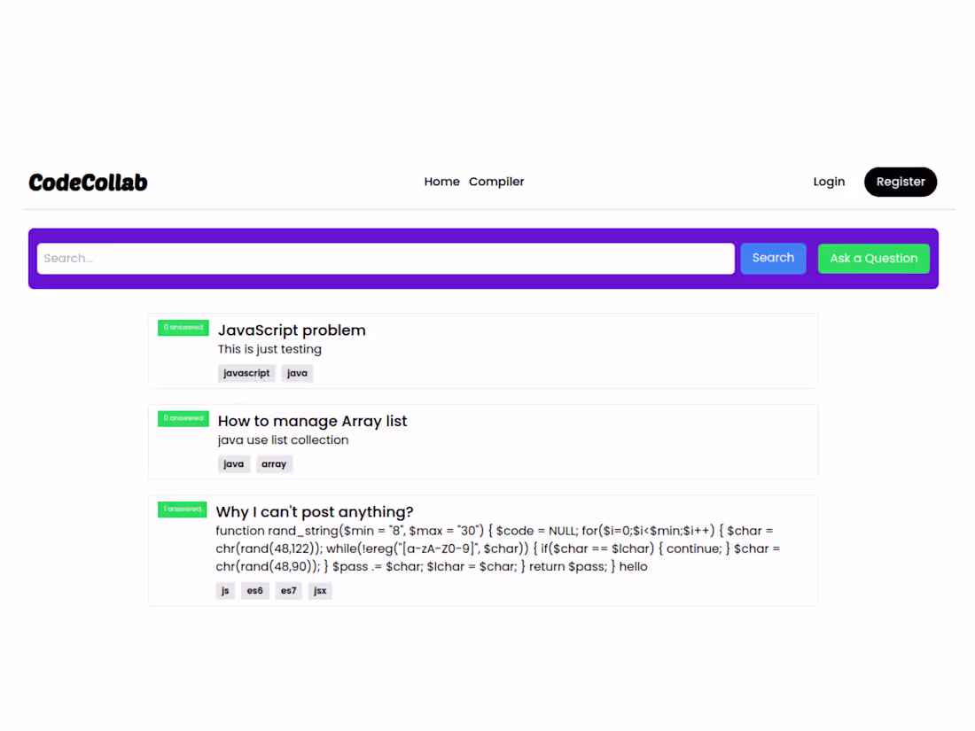 Cover image for CodeCollab : A Q n A Blog System