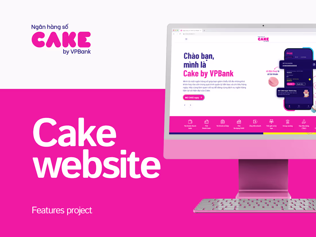 Cover image for Concept of Cake by VPBank website