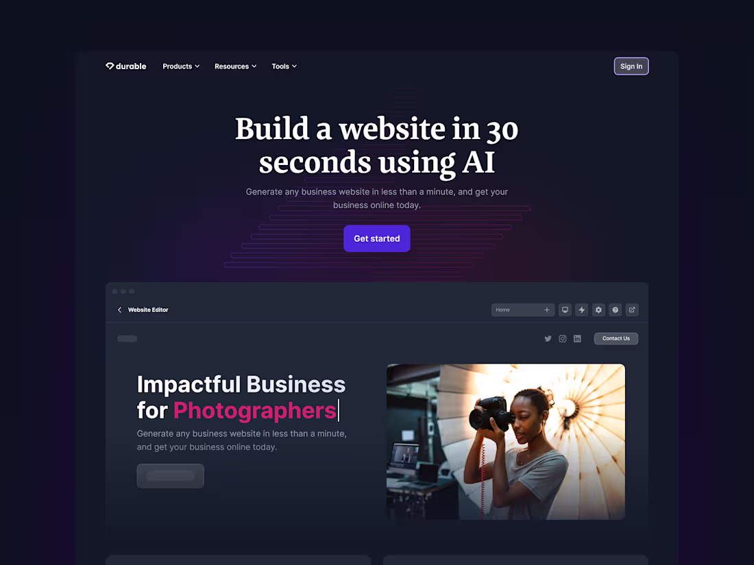 Cover image for Durable website redesign project