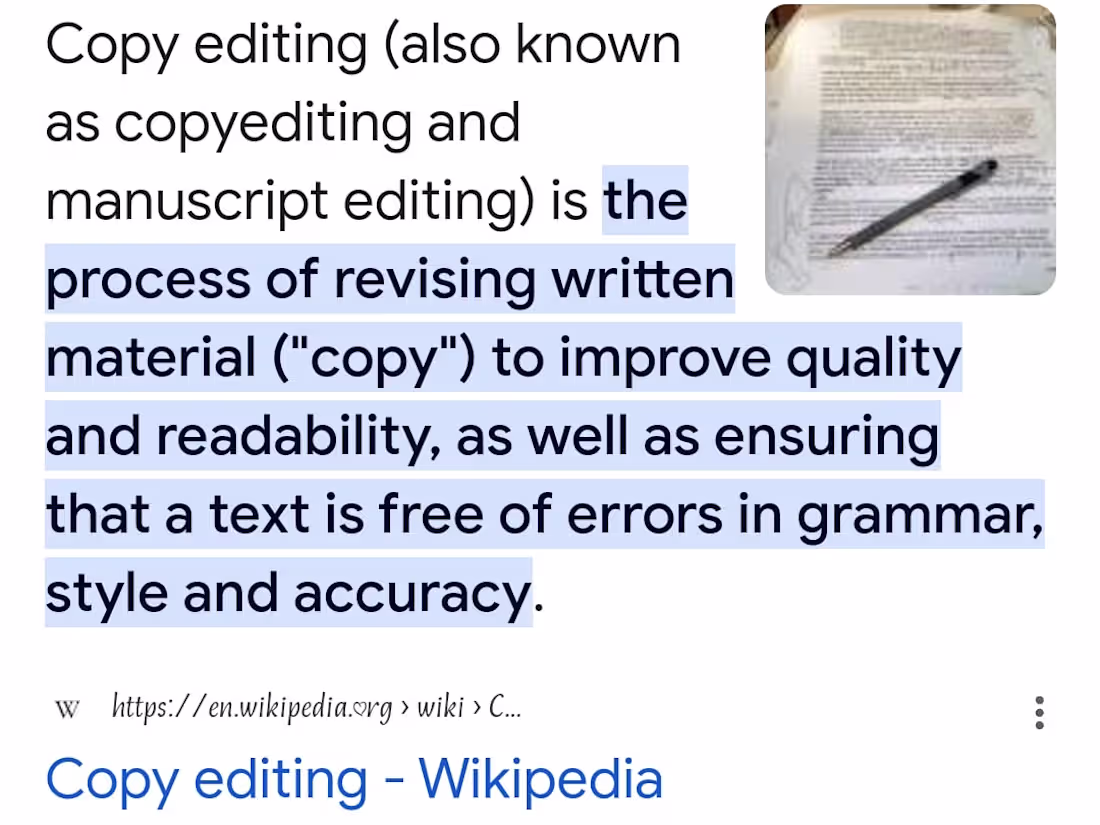 Cover image for You needed copy editor 