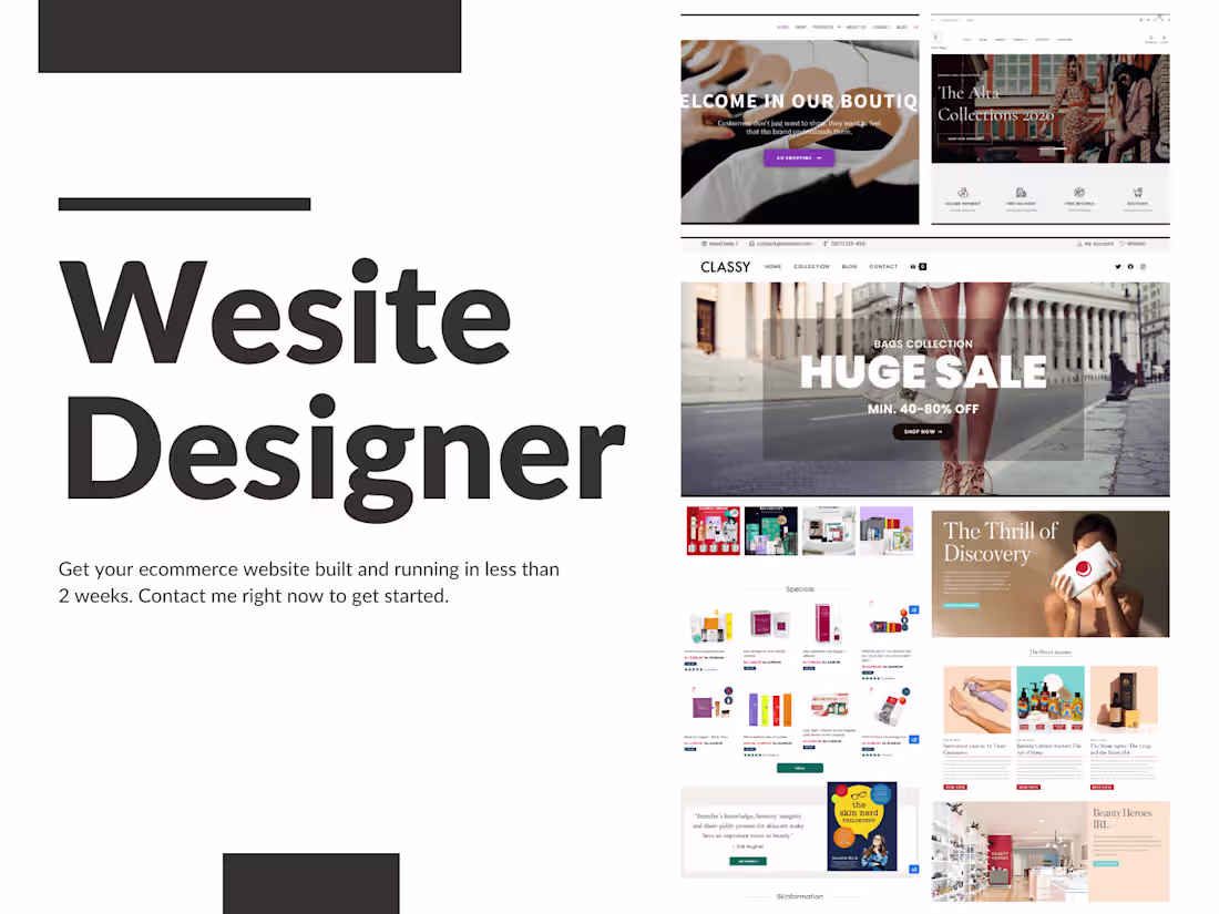 Cover image for I design ecommerce website in 7 days.