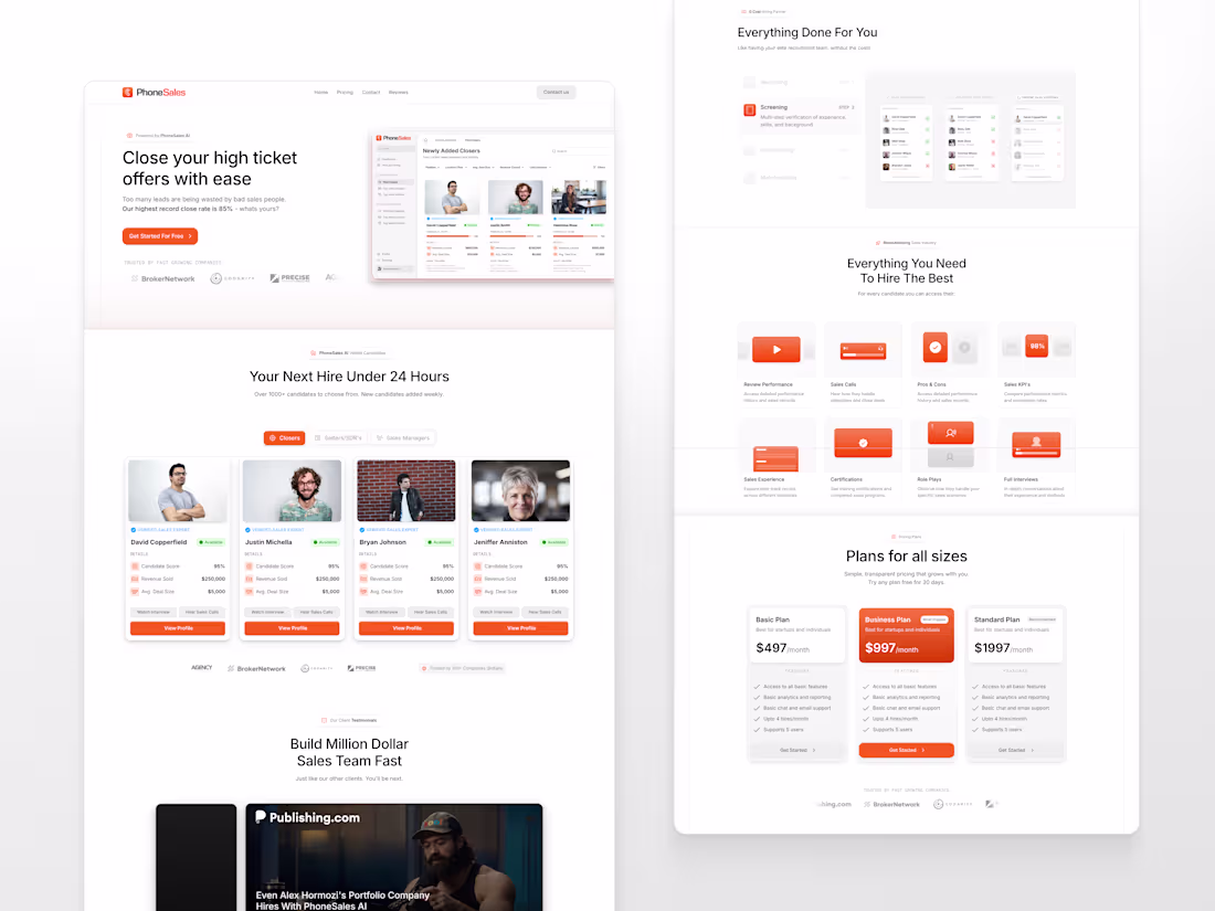 Cover image for PhoneSales AI Website: Framer Development