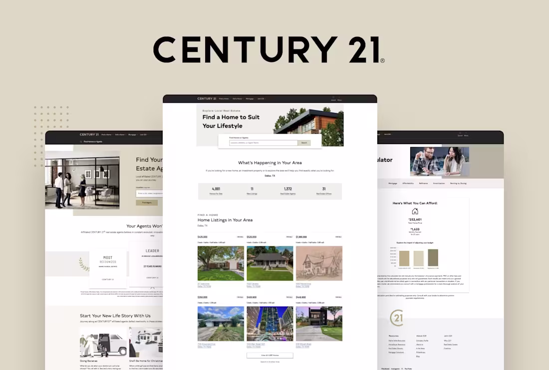 Cover image for Century 21 | Real Estate Marketplace Website Design
