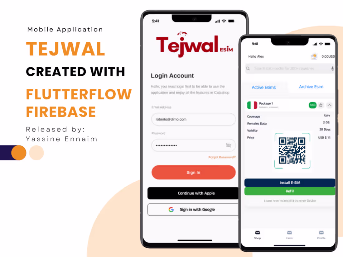 Cover image for Tejwal.ai Global eSIM Mobile Platform Development
