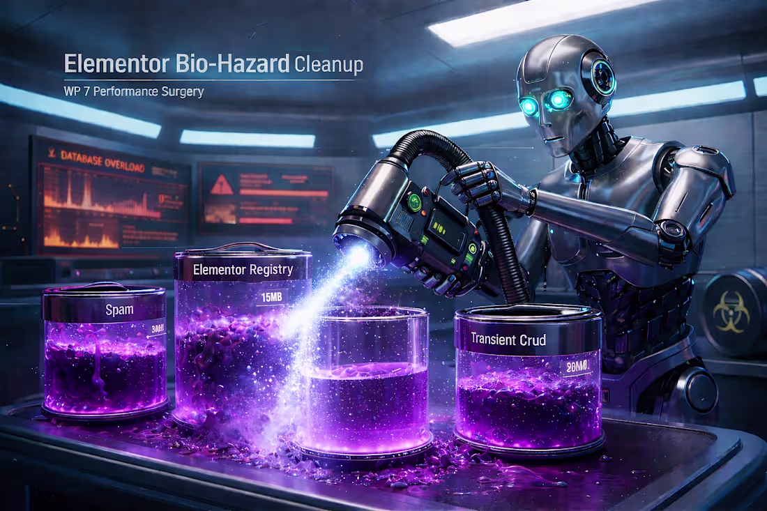 Cover image for WP 7 Performance Surgery | Elementor Bio-Hazard Cleanup