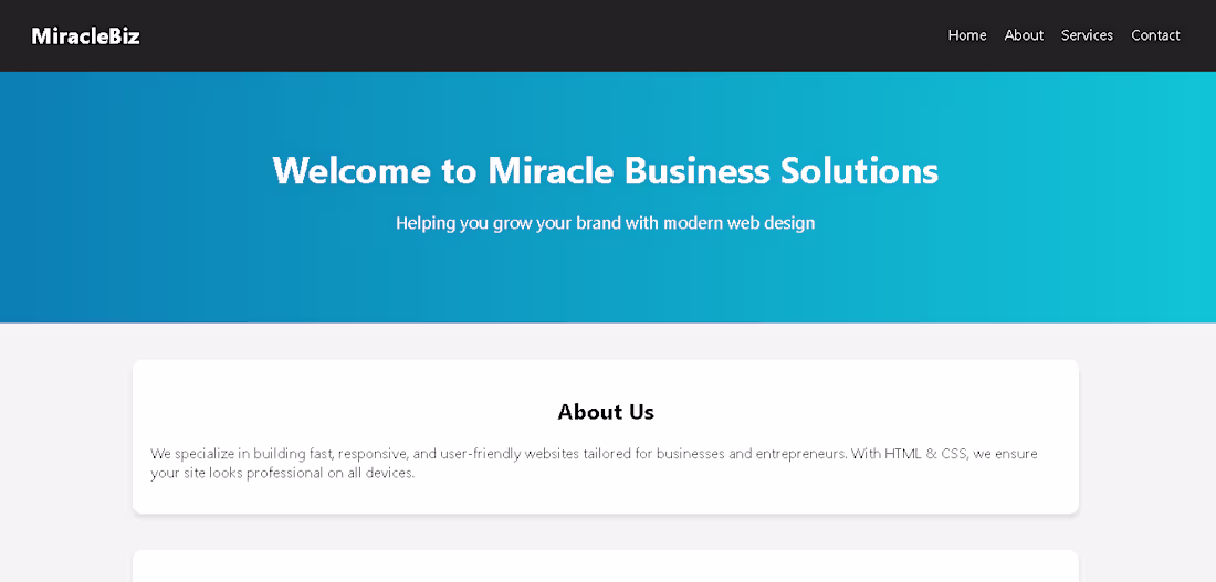 Cover image for Creating a website for a