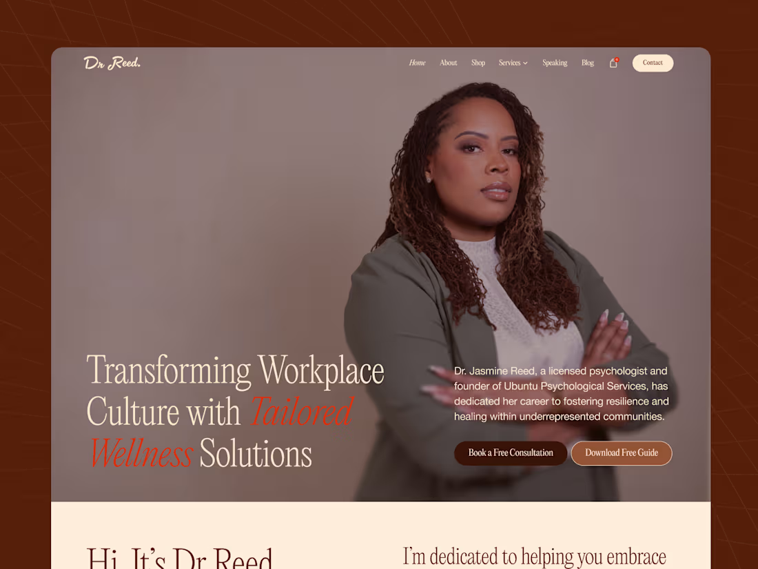 Cover image for Webflow Website Redesign for Dr. Jasmine Reed