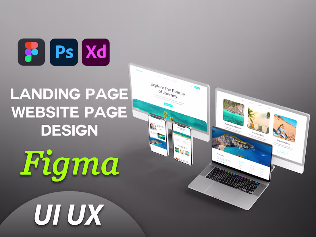 Cover image for I'll design unique figma landing pages and websites.