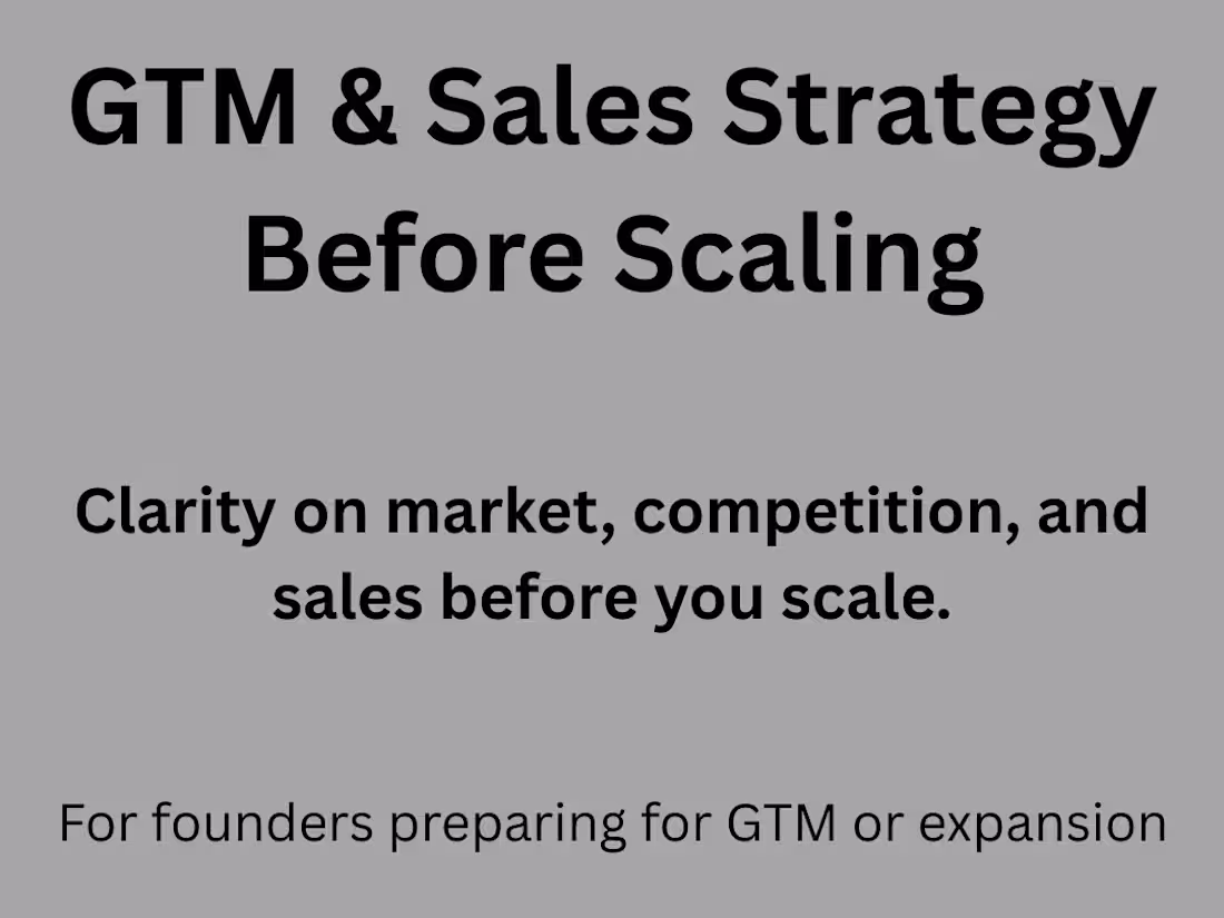 Cover image for Go to Market & Sales Strategy for founders before scaling