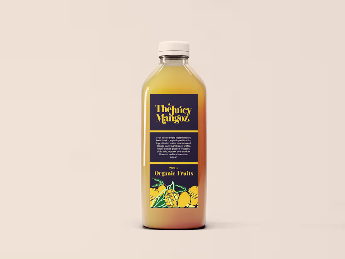 Cover image for TheJuicyMangoz - Label Design - Print Design | Beverage Brand