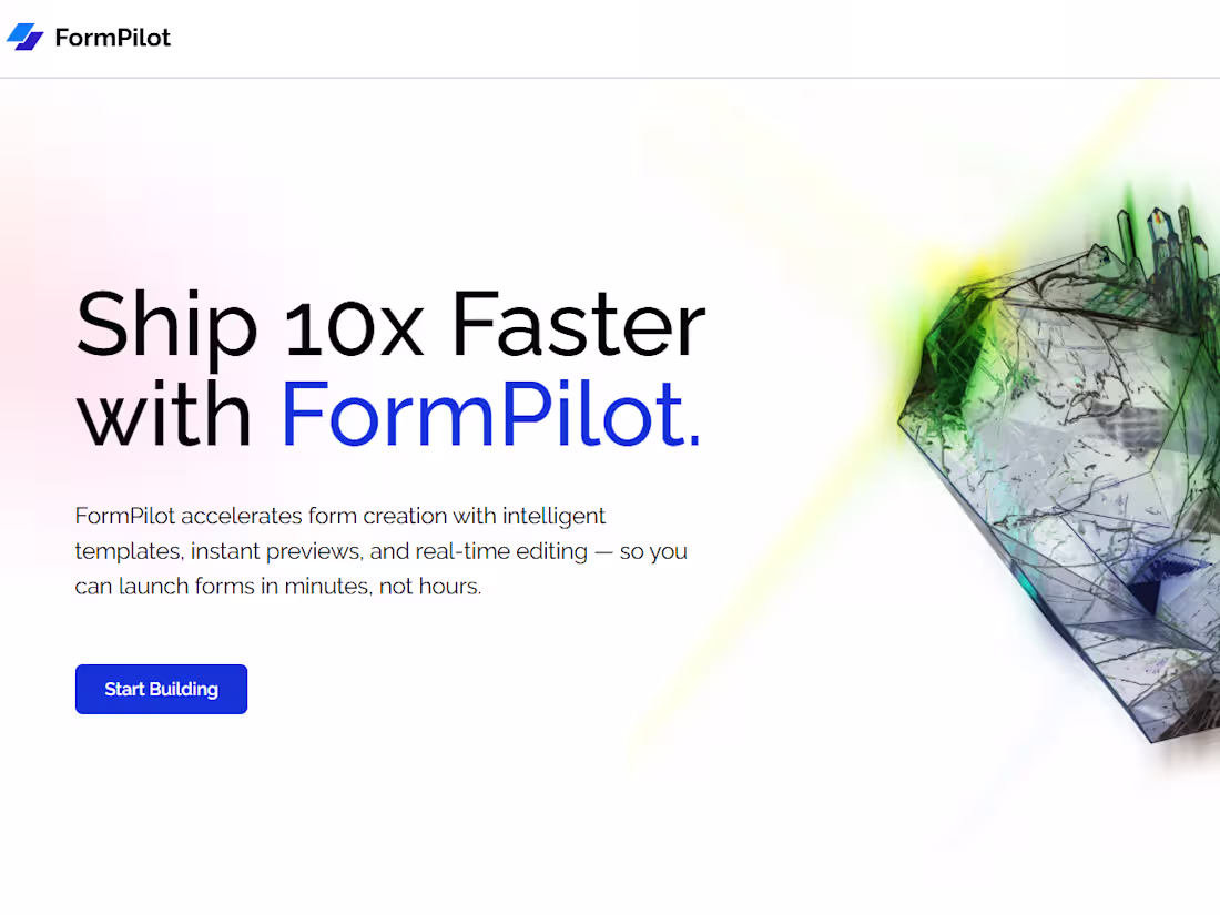 Cover image for AI-Powered Form Builder Create, edit, and analyze smart forms.