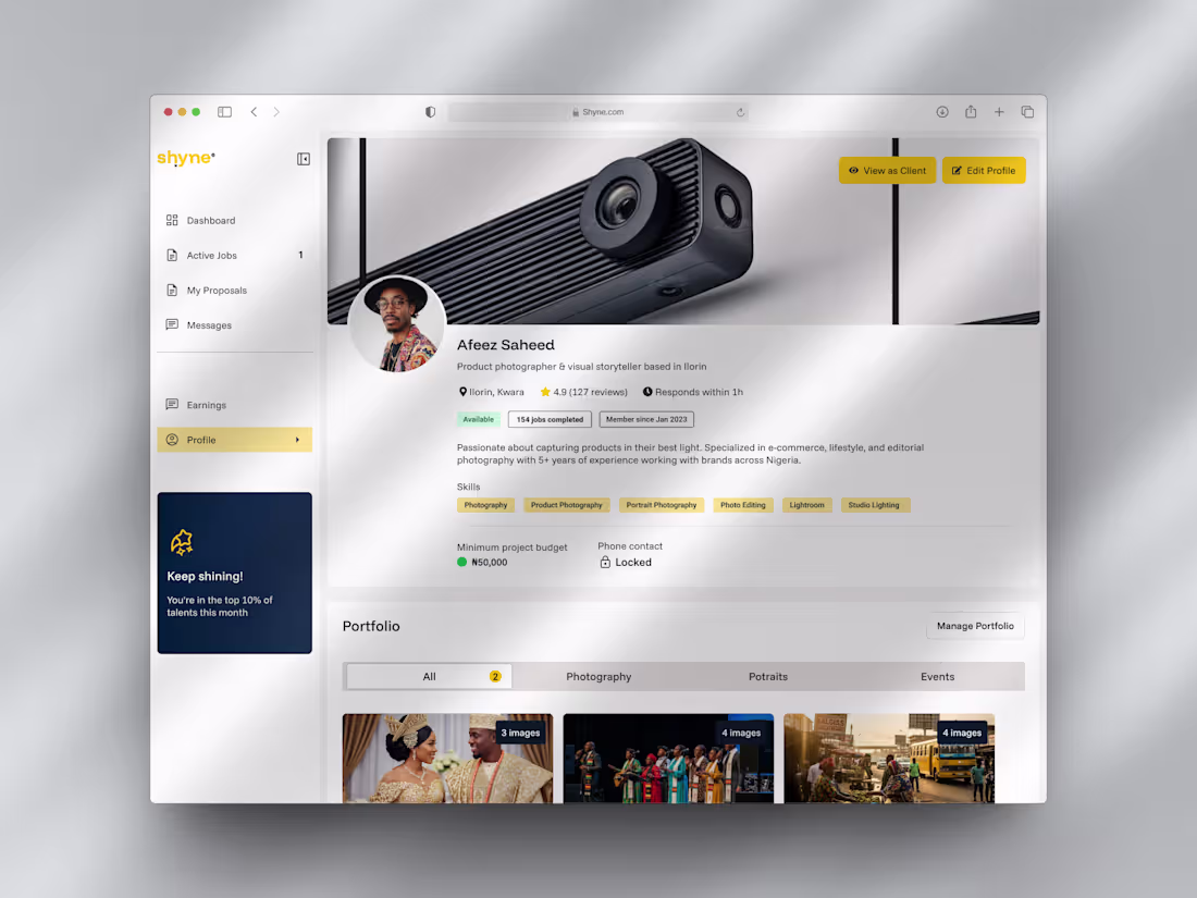 Cover image for Worked on the Shyne creator