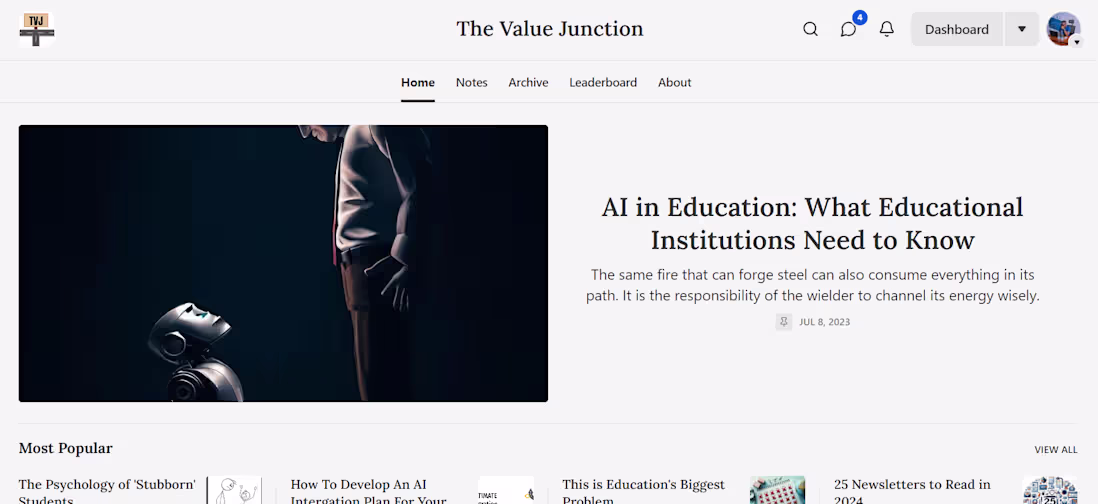 Cover image for My first newsletter, The Value