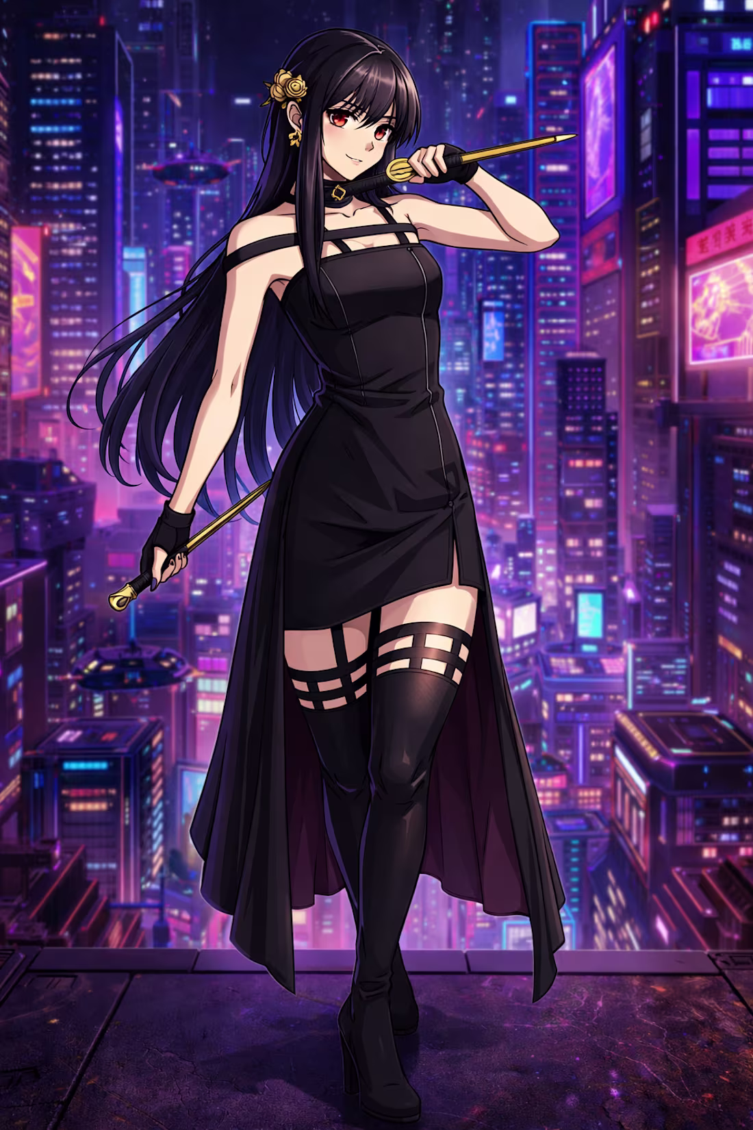 Cover image for Cyberpunk Assassin (Yor-inspired)

Elegance in the