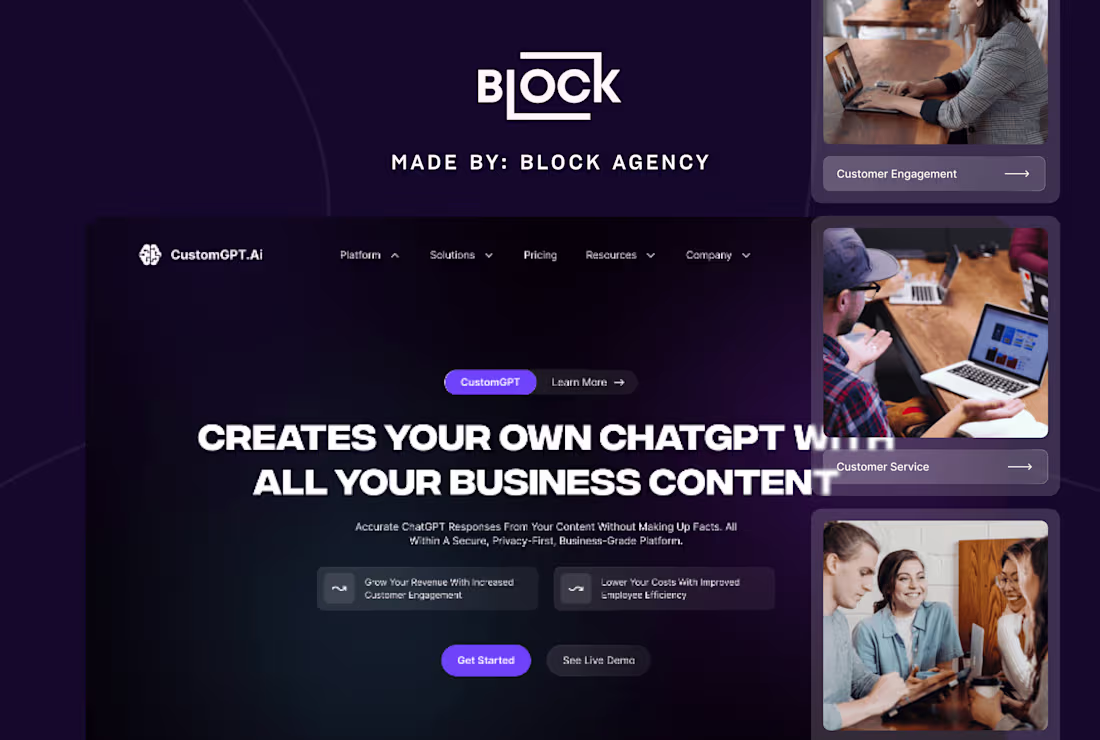 Cover image for UI/UX SaaS Design | CustomGPT.ai | Engaging & Functional