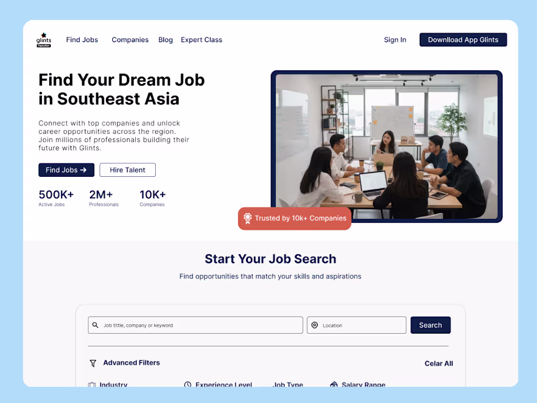 Cover image for Glints Job Portal Redesign