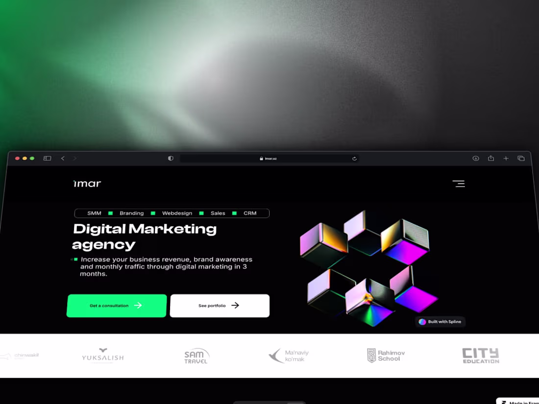 Cover image for Corporate website prepared for IMAR marketing agency