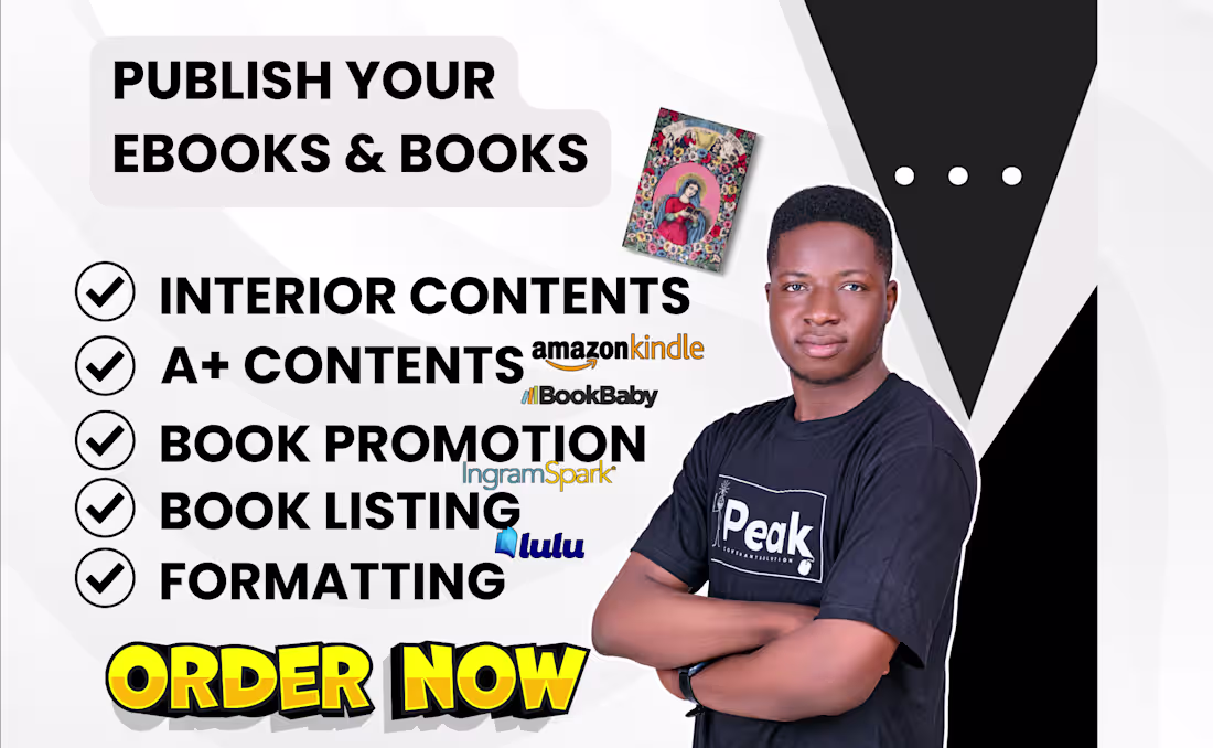 Cover image for I will publish your ebook, will be your book & ebook ghostwriter