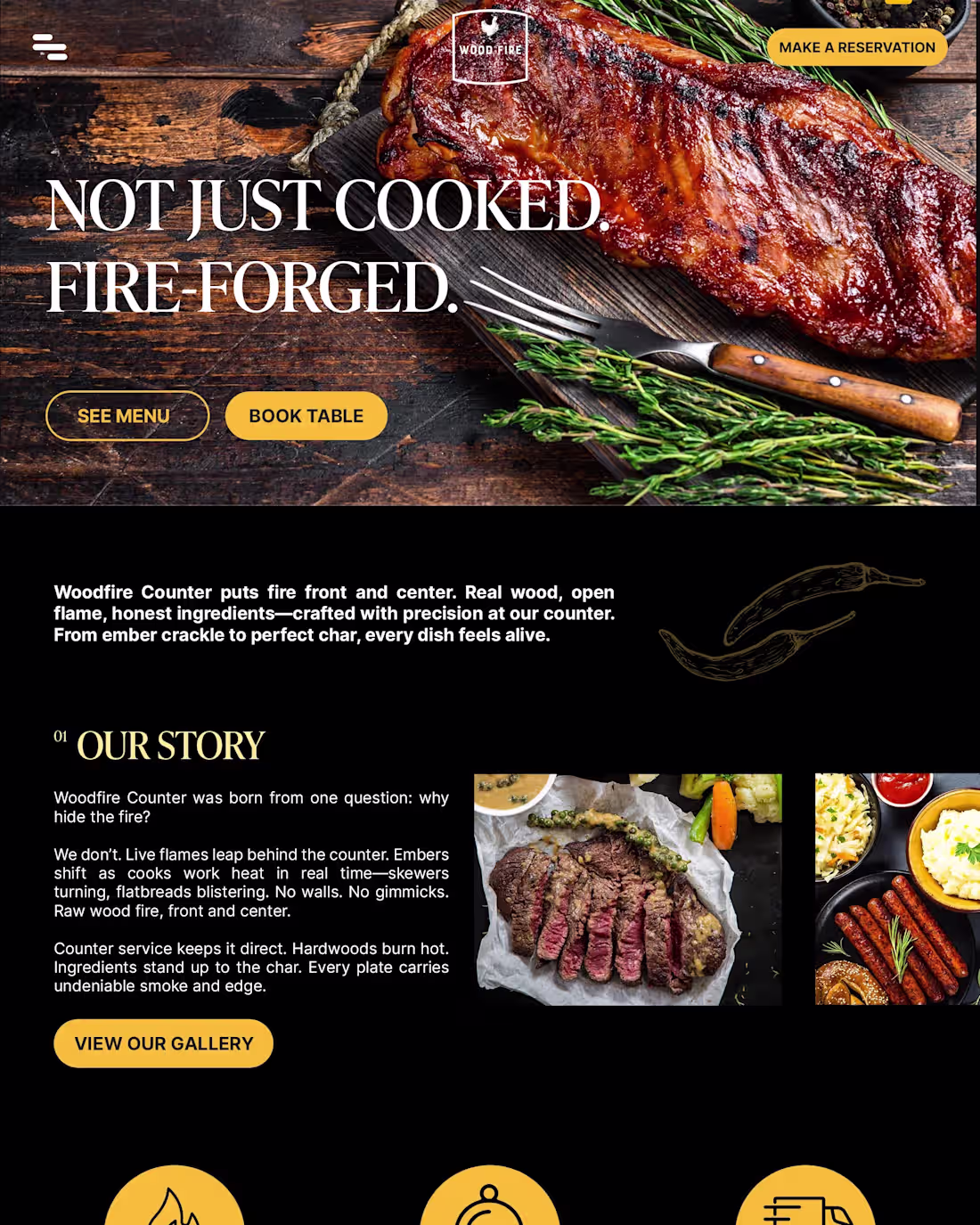 Cover image for Woodfire Counter is a contemporary