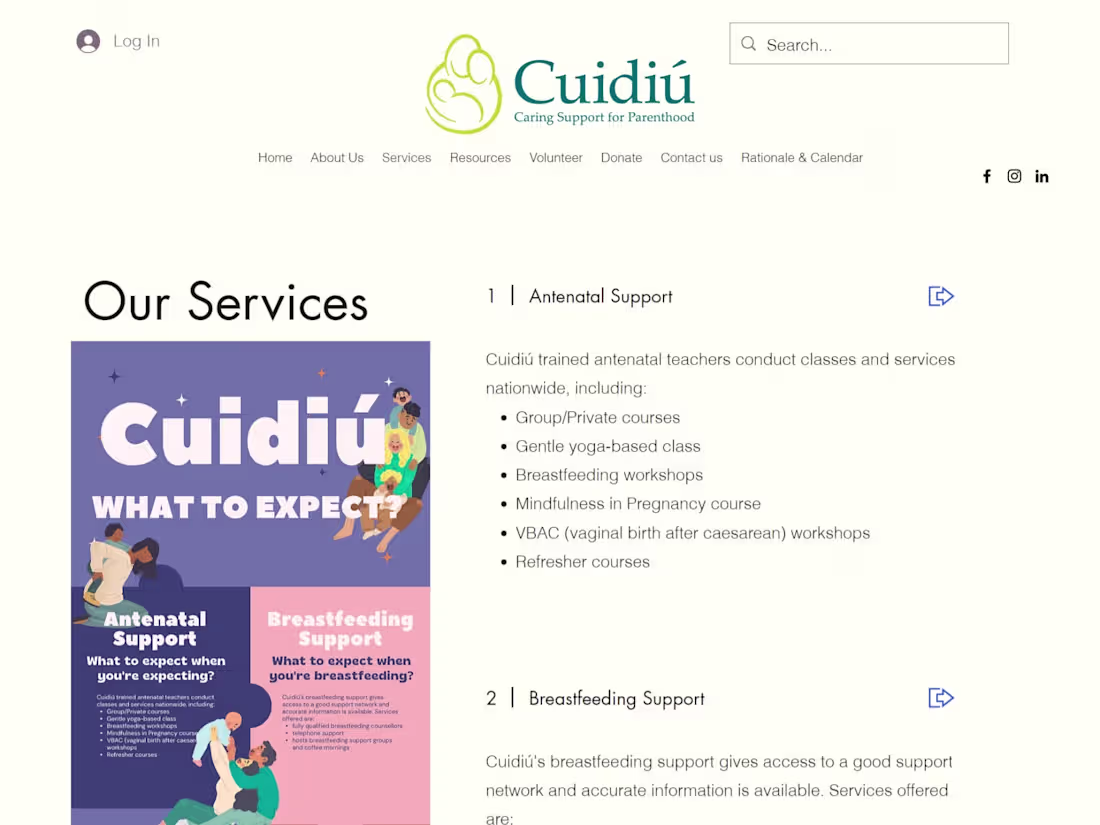 Cover image for Website design and layout for Prenatal Charity