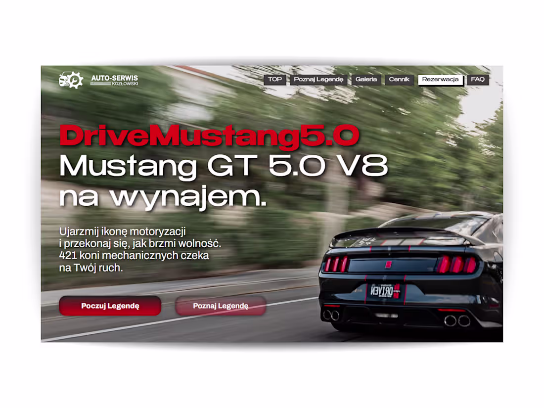 Cover image for DriveMustang5.0: Premium Automotive Rental Platform