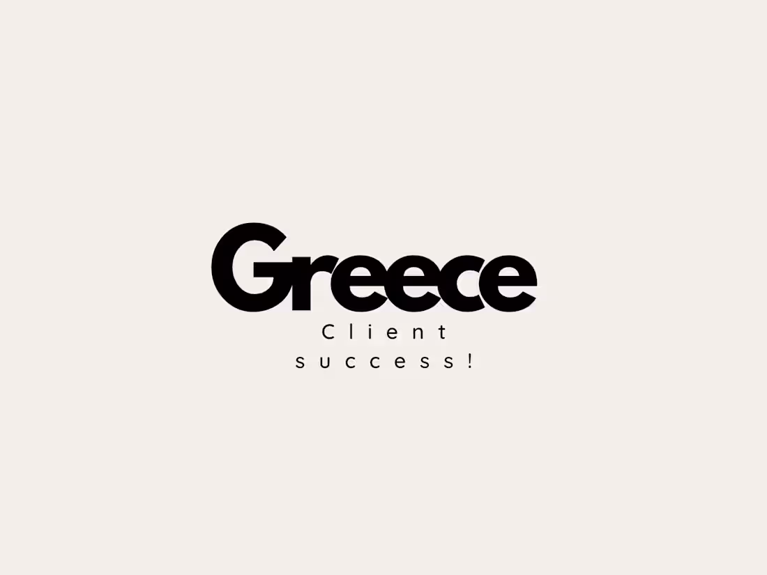 Cover image for Greece Client Success!