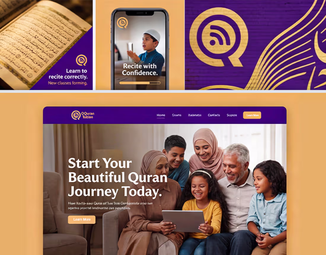 Cover image for O Quran Tuition | Islamic Education Brand Identity