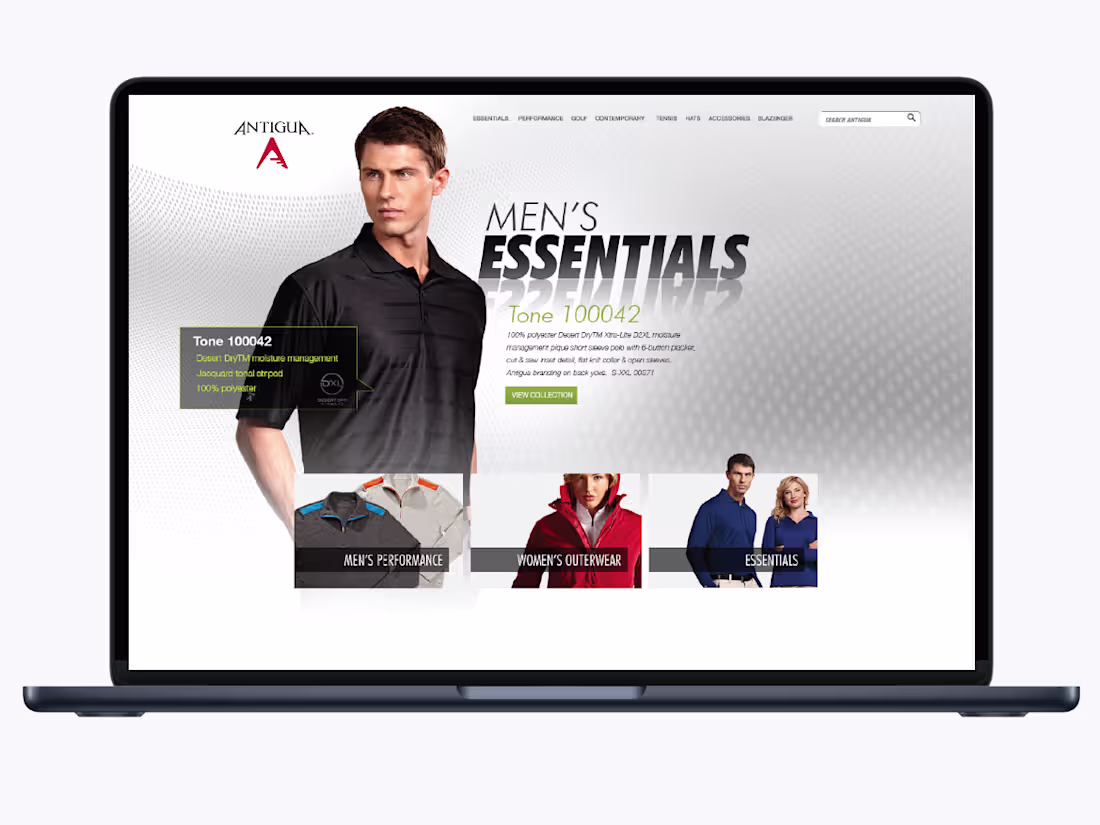 Cover image for Antigua Golf Apparel — custom