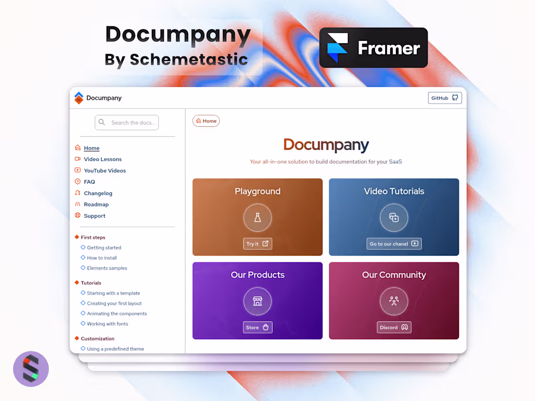 Cover image for Documpany - SaaS Documentation Framer Template
