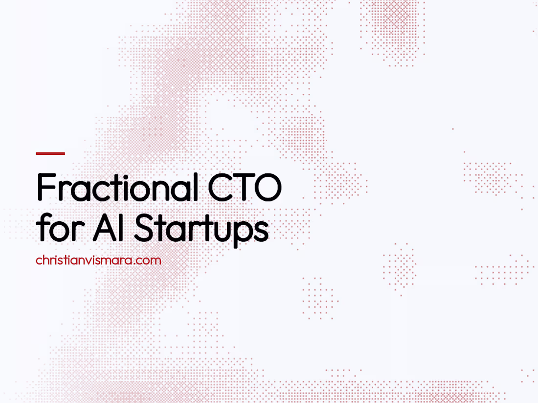 Cover image for Fractional CTO for AI Startups