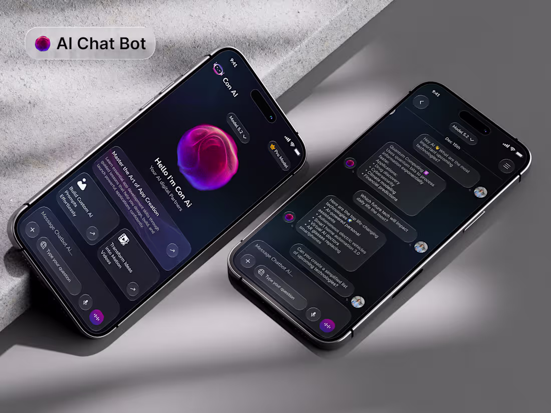 Cover image for Designed a sleek, mobile ready AI chatbot interface. Would l...
