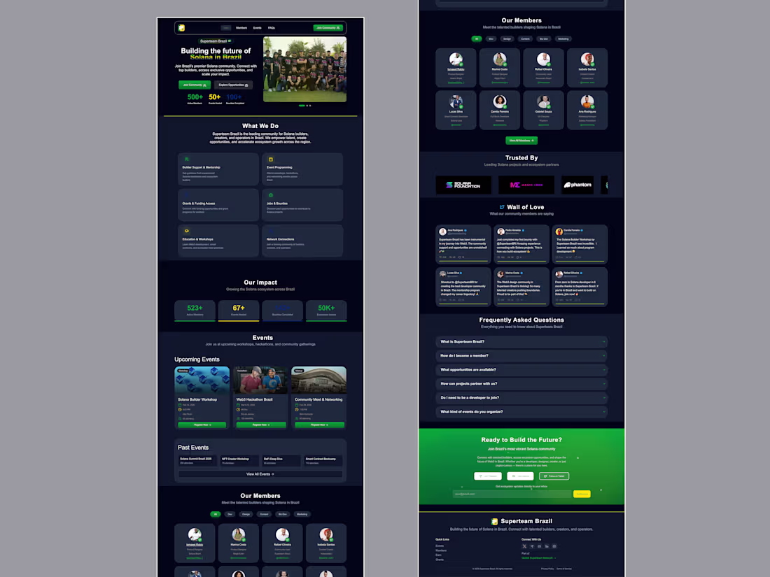 Cover image for Superteam Brazil Community Landing Page Design