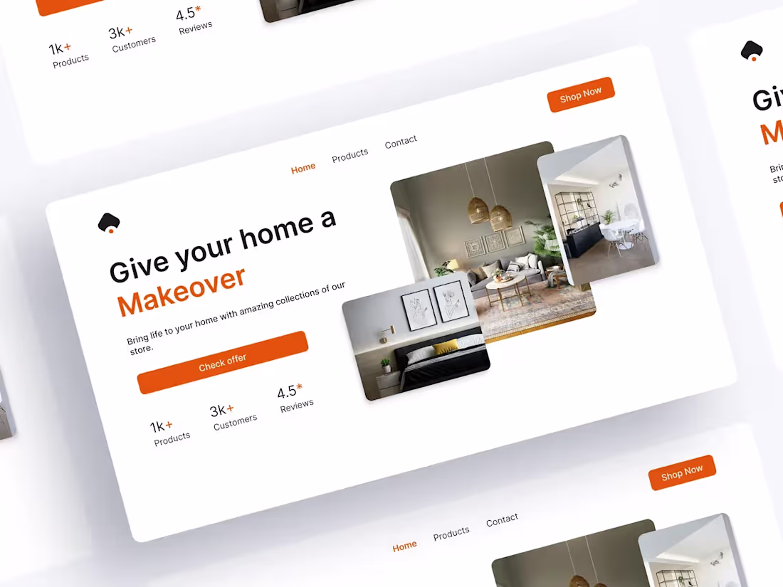 Cover image for Interior Shop Landing Page