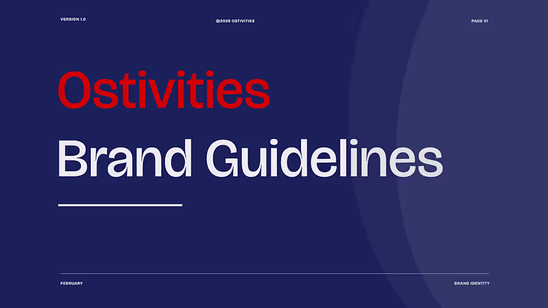 Cover image for Ostivities Brand Guidelines