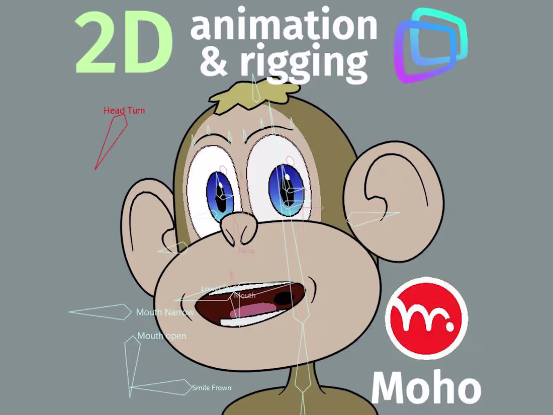 Cover image for Moho character rigging for 2D animation