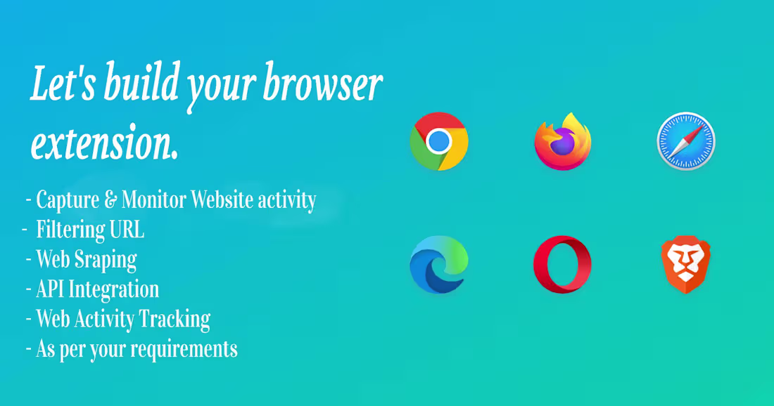 Cover image for chrome, firefox or any browser extension or plugin