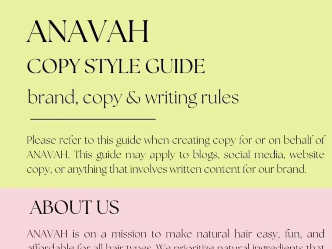 Cover image for Copy Style Guide | Brand Voice Development