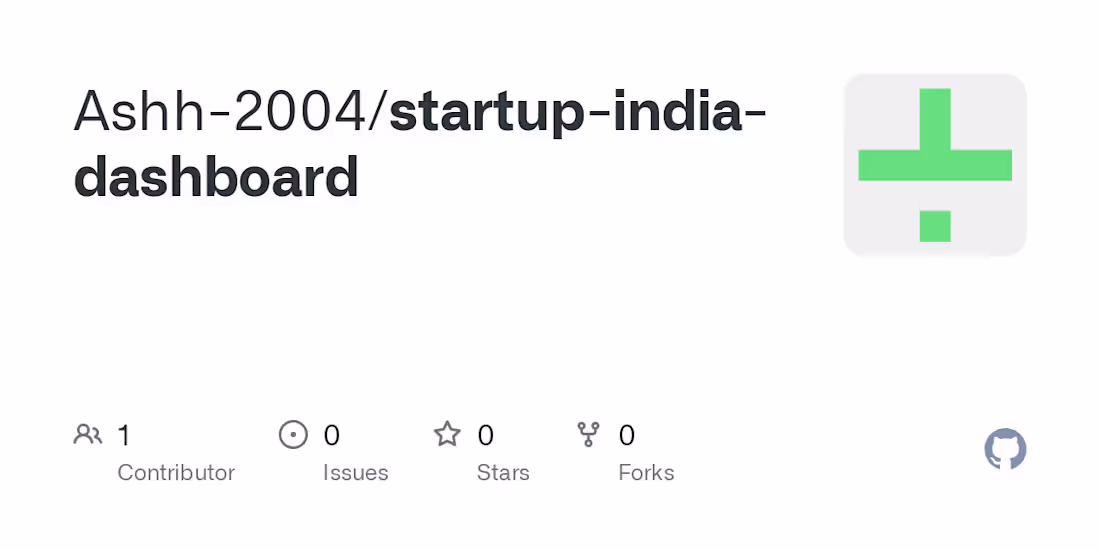 Cover image for Startup India Dashboard
