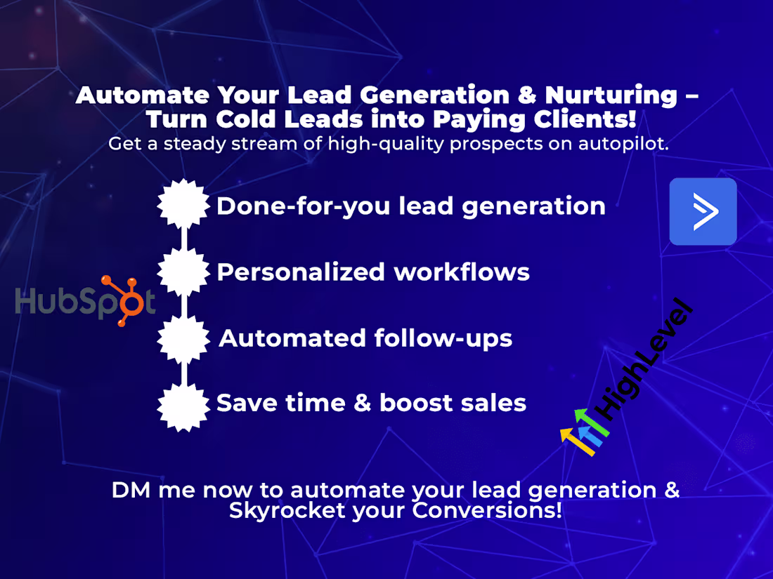 Cover image for Done-for-You Lead Generation & Nurturing Automation